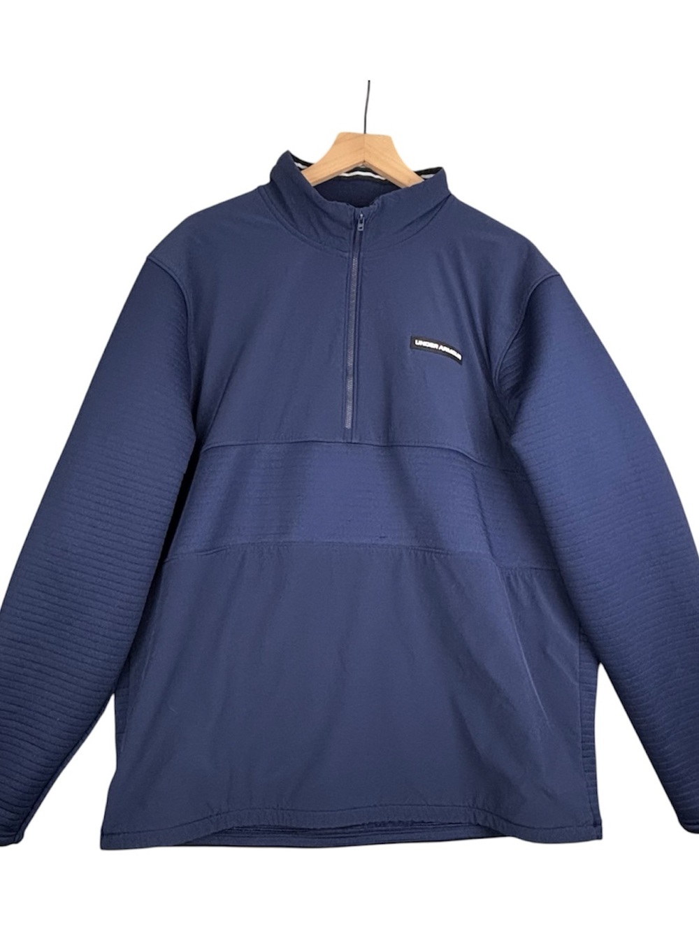 Under Armour Storm Daytona Golf 1/2 Zip Pullover Mens XXL Blue Ribbed Outdoor